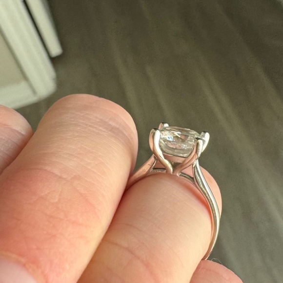 Charles & Colvard Solitaire Engagement Ring - Picture 3 of 4